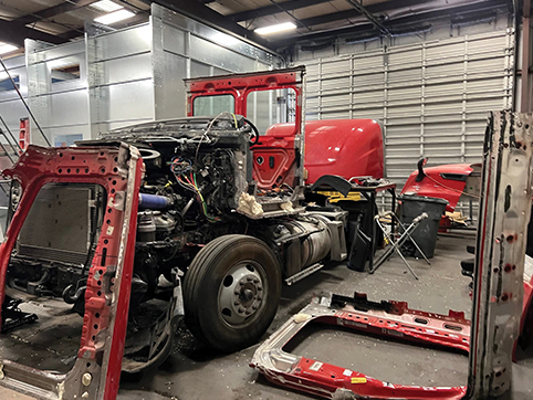 before truck